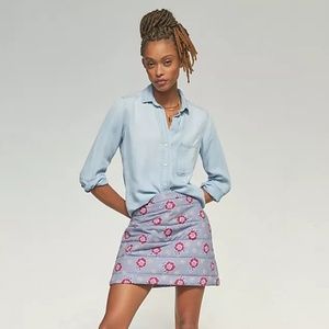 Carleen | 100% Cotton Quilted Floral Mini Skirt | NWT